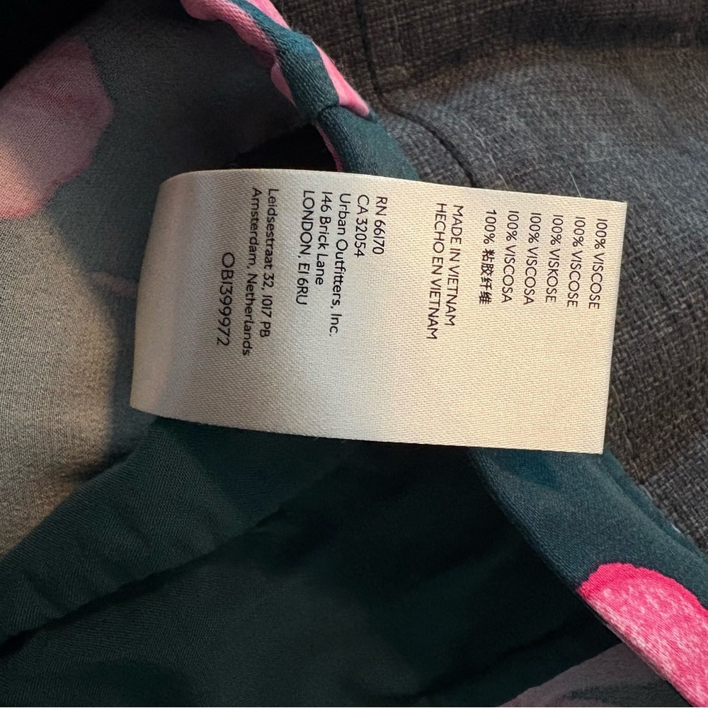 Anthropologie Tropical Floral Breezy Print Wide Leg Pants Green Pink Size 2 - Picture 13 of 13